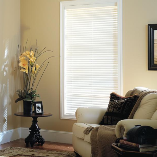 Cordless Mini Blinds Elite - Cheap Mini Blinds in Living Room